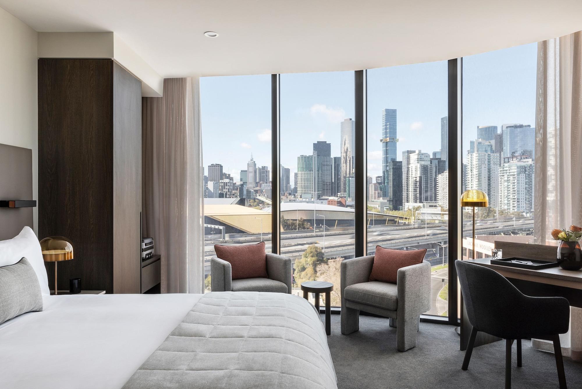 Aparthotel Oakwood Premier Melbourne Exteriér fotografie A guest room at the Westin Melbourne